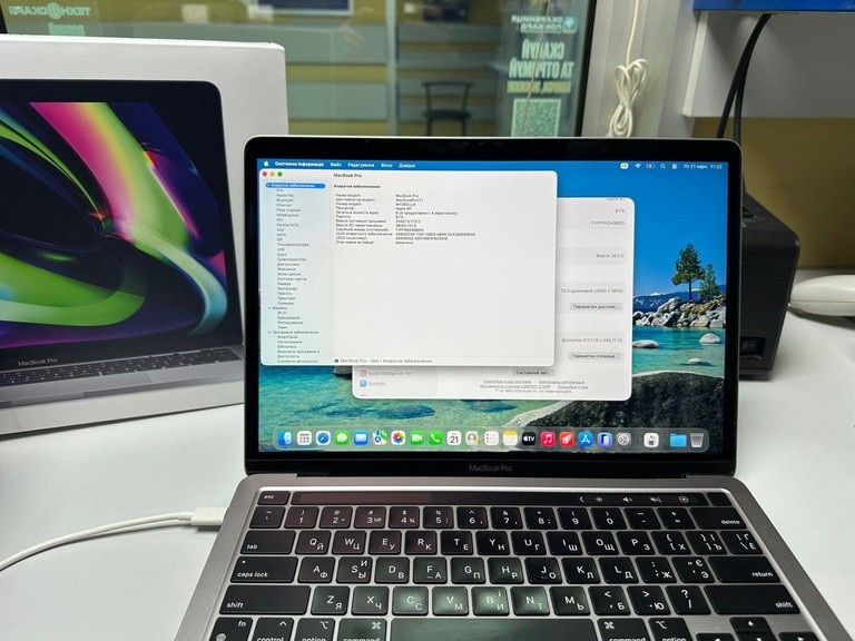 Apple a2338 macbook pro 13,3" m1 8-gpu/ ram8gb/ ssd256gb/ retina, truetone, touch bar Код:01-201053022. Зображення 11