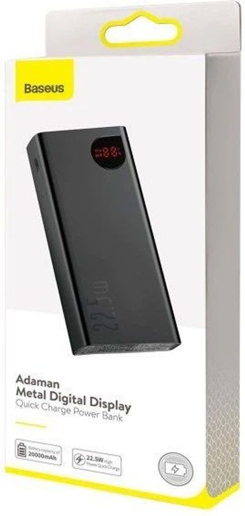 Оголошення 20000 mAh 22.5W Power Bank Baseus Adaman Портативний Акумулятор Зовнішній Акумулятор повербанк Б/У