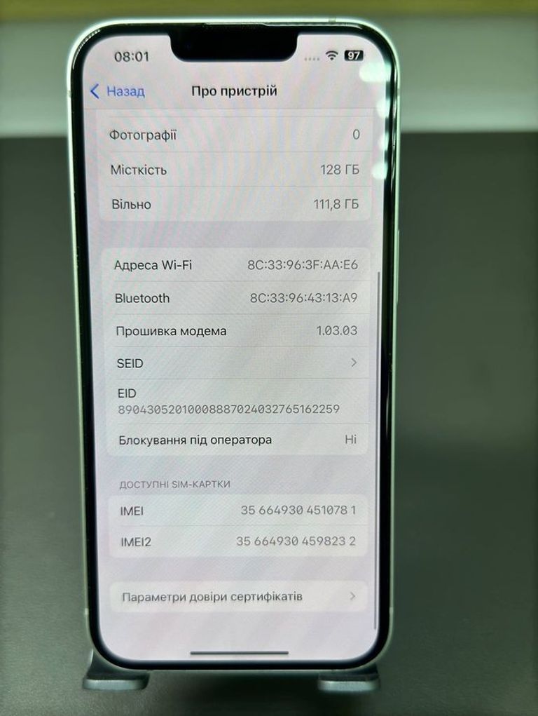 Apple iPhone 16e 128GB Black Код:01-200563324. Зображення 5