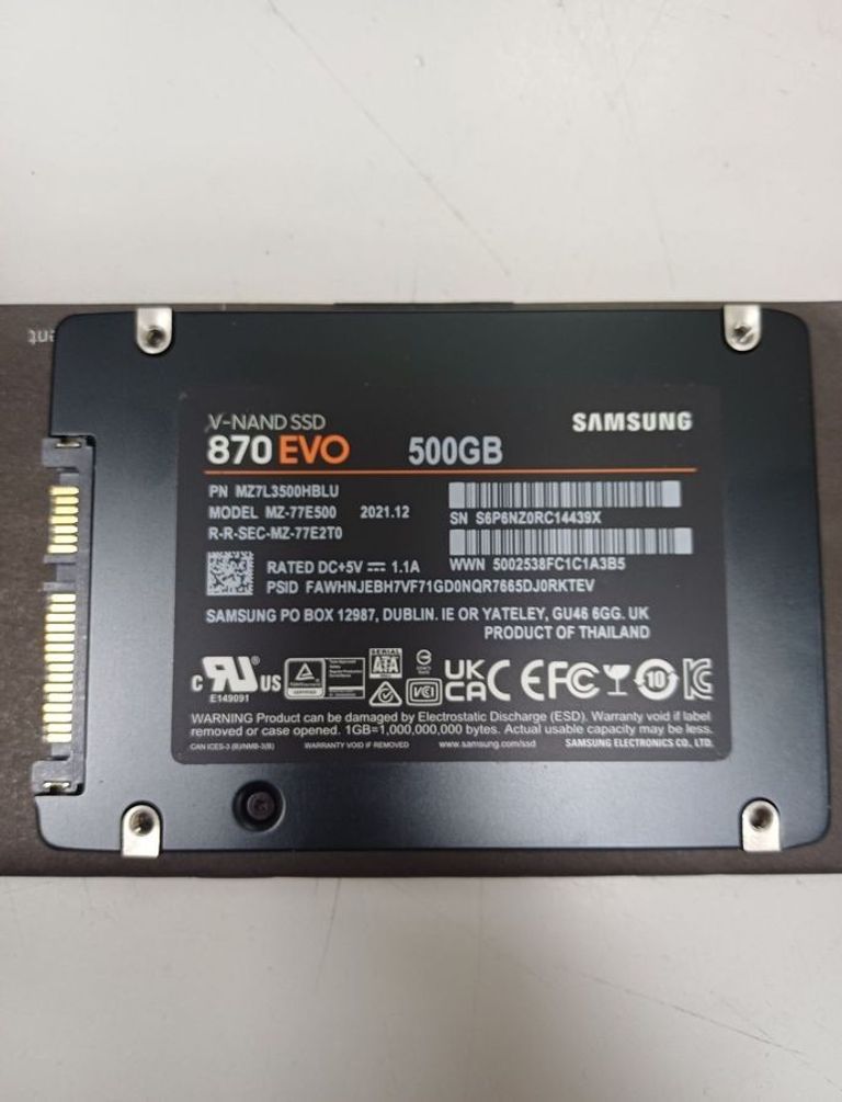 Купить Samsung 870 evo 500 gb Б/У