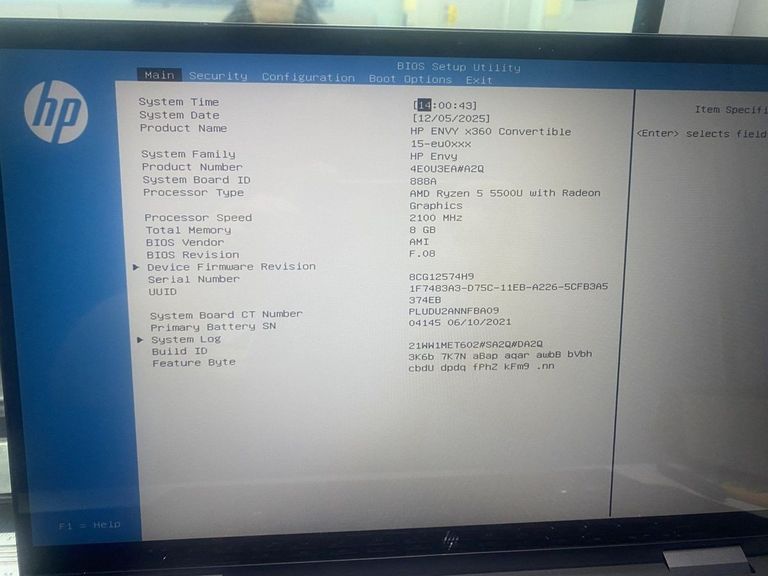 Hp 15/ryzen 5 5500u ddr4/8gb ddr4/hdd *відсутній/ssd 512 gb/*інтегрована Код:01-200808968. Изображение 16