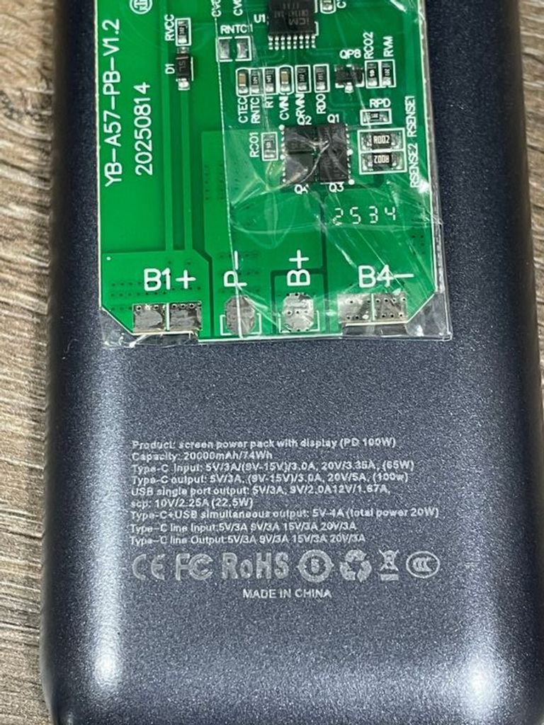 DIY корпус повербанк Power Bank PD 100W для зарядки ноутбука Код:null. Изображение 4