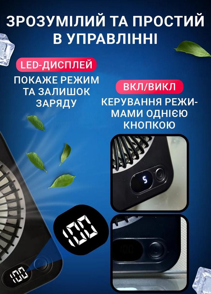 Объявление Wall fan із LED дисплеєм Б/У
