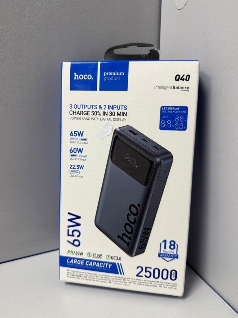 Купити Hoco q40 25000mah pd 65w Б/У