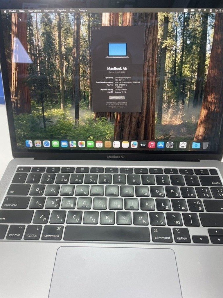 Купить Apple macbook air 13" 2020 a2179 core i3 1,1ghz/ram8gb/ssd256gb/intel iris plus graphics Б/У