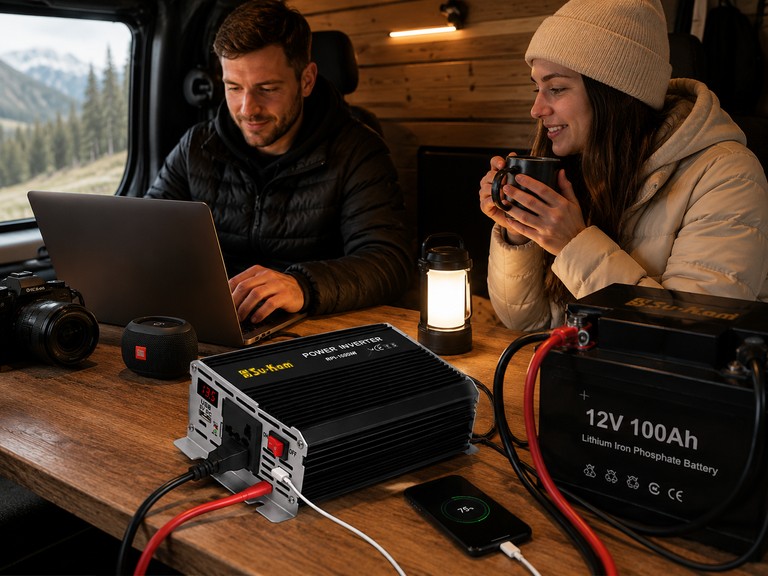 Дешево Перетворювач AC/DC RPI 1000W SU-KAM / Інвертор з вольтметром / Перетворювач напруги 12-220 В з ломбарду