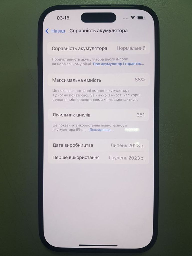 Дешиво Apple iPhone 15 128GB Green с ломбарда