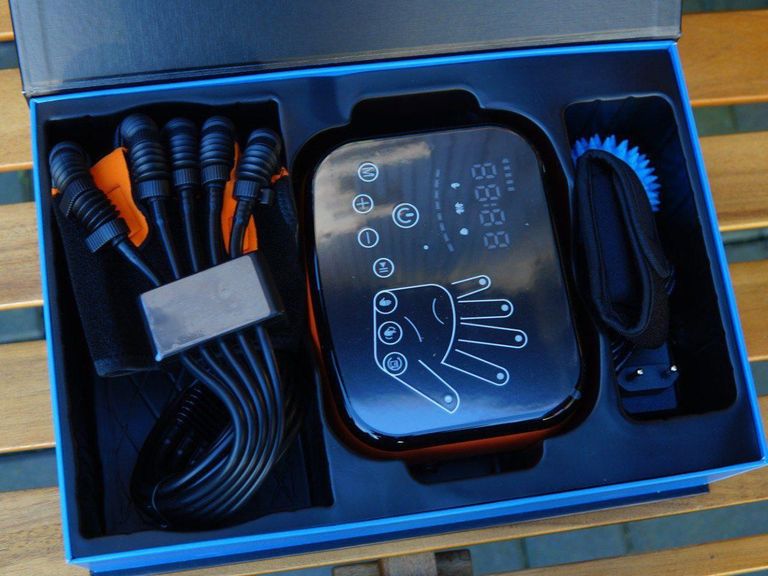 Акція! Робот тренажер для правої руки та пальців акумуляторний Реабілітація після травм з дзеркальною рукавичкою Розмір L. Новий Код:null. Зображення 9