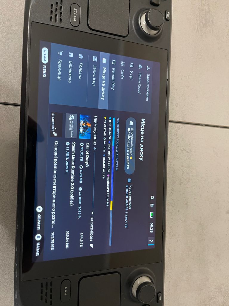 Valve Steam Deck 1010, AMD APU 0405, 256GB+256GB SD, 16GB   Код:null. Изображение 8