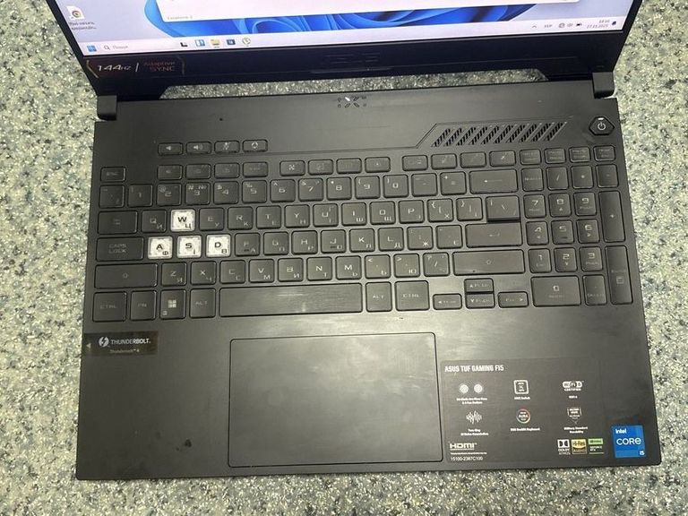 Объявление Asus 15/core i5-12500h ddr5/8gb ddr4/ssd 480 gb/geforce rtx3050 4gb Б/У