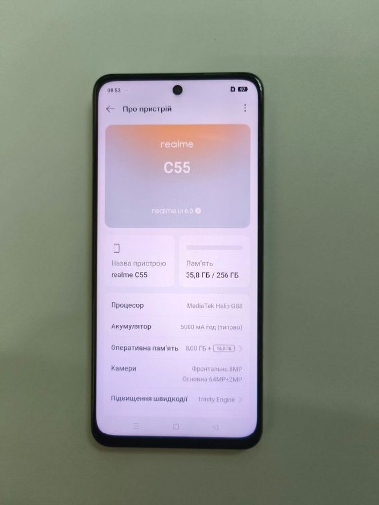 Оголошення Realme c55 8/256gb Б/У