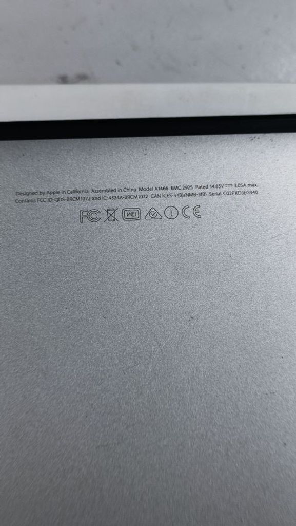 Apple macbook air a1466 13,3" core i5 1.6ghz/ram4gb/ssd128gb/intel hd graphics 6000 Код:01-200841249. Зображення 13