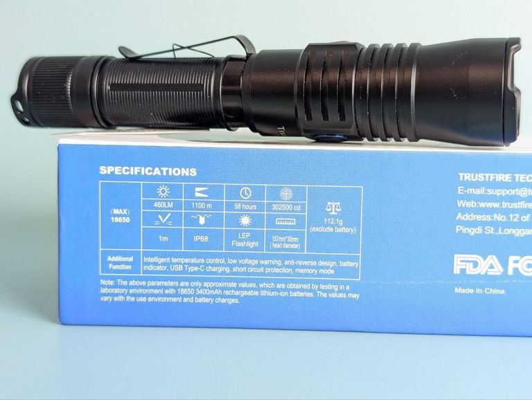 Ліхтар TrustFire T30R — потужний тактичний ліхтар із фокусуванням променя. Фонарь TrustFire T30R. Код:null. Зображення 7