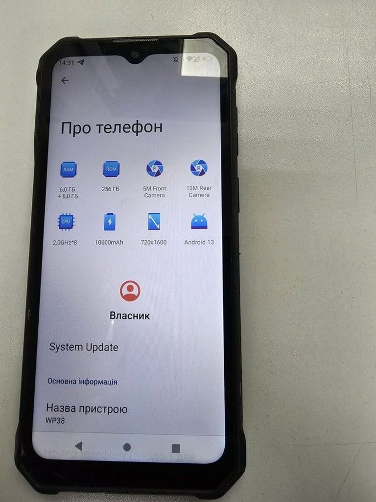 Объявление Oukitel WP38 6/256GB Black Б/У