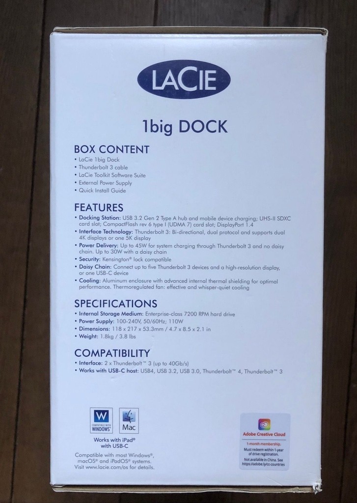 Объявление LaCie 16 TB 1big Dock (STHS16000800) Б/У