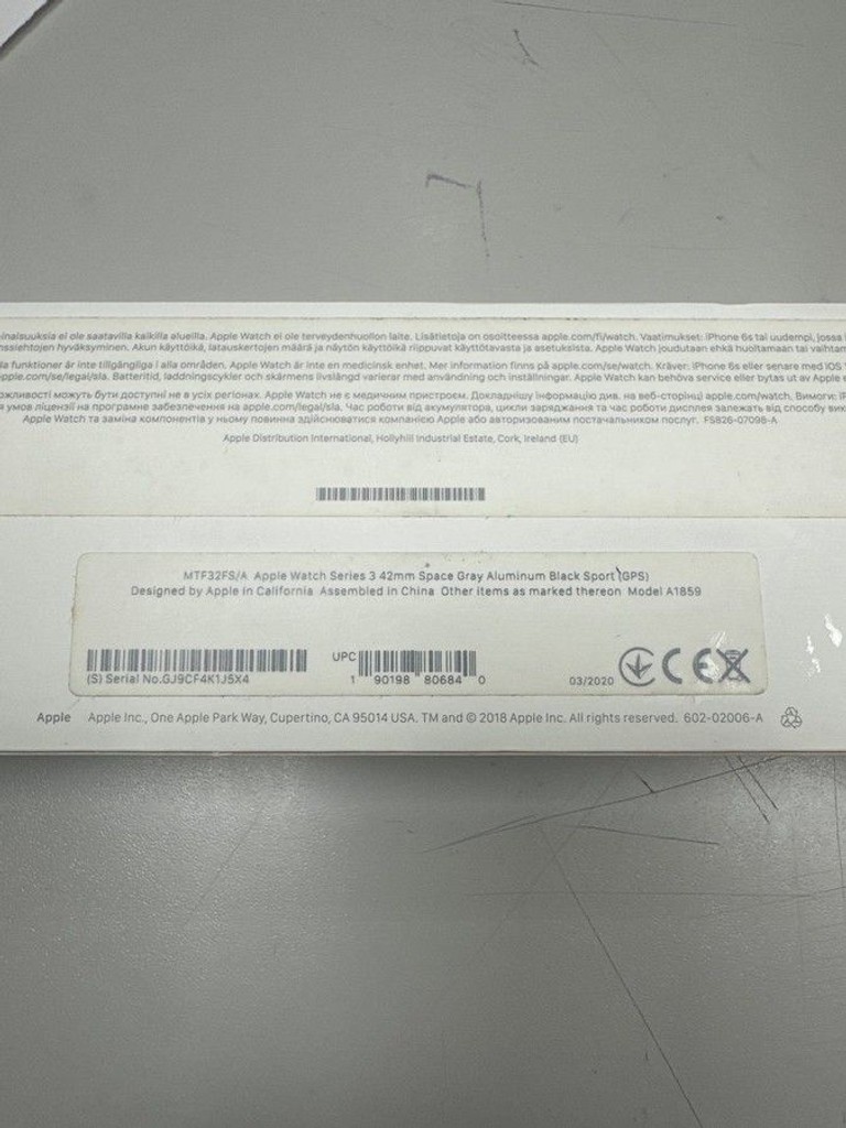 Apple watch series 3 gps 42mm aluminium case a1859 Код:01-200968010. Зображення 7