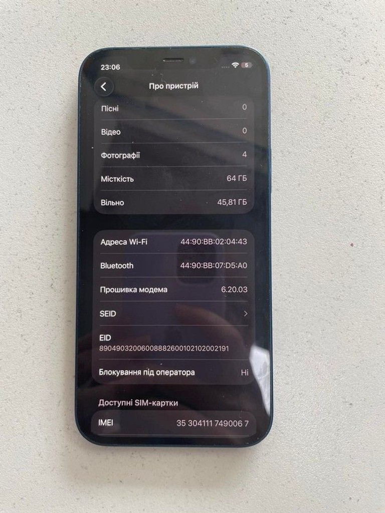 Оголошення Apple iPhone 12 64GB (PRODUCT)RED Б/У