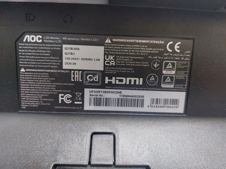 Aoc Q27B3MA Код:01-201068886. Зображення 7