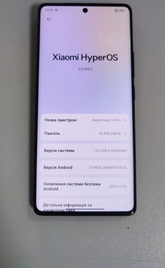 Оголошення Xiaomi redmi note 14 pro 8/256gb Б/У