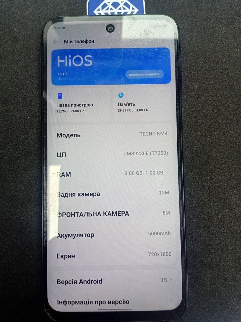 Купити Tecno spark go 2 km4 3/64gb Б/У