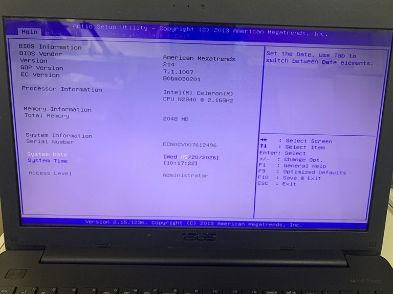 Оголошення Asus 15/celeron n2840 ddr3/2gb ddr3/hdd 500 gb/ssd *відсутній/*інтегрована Б/У