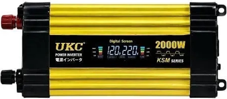 Купить UKC Жовтий 12-220V, 2000Вт, 2хUSB Б/У
