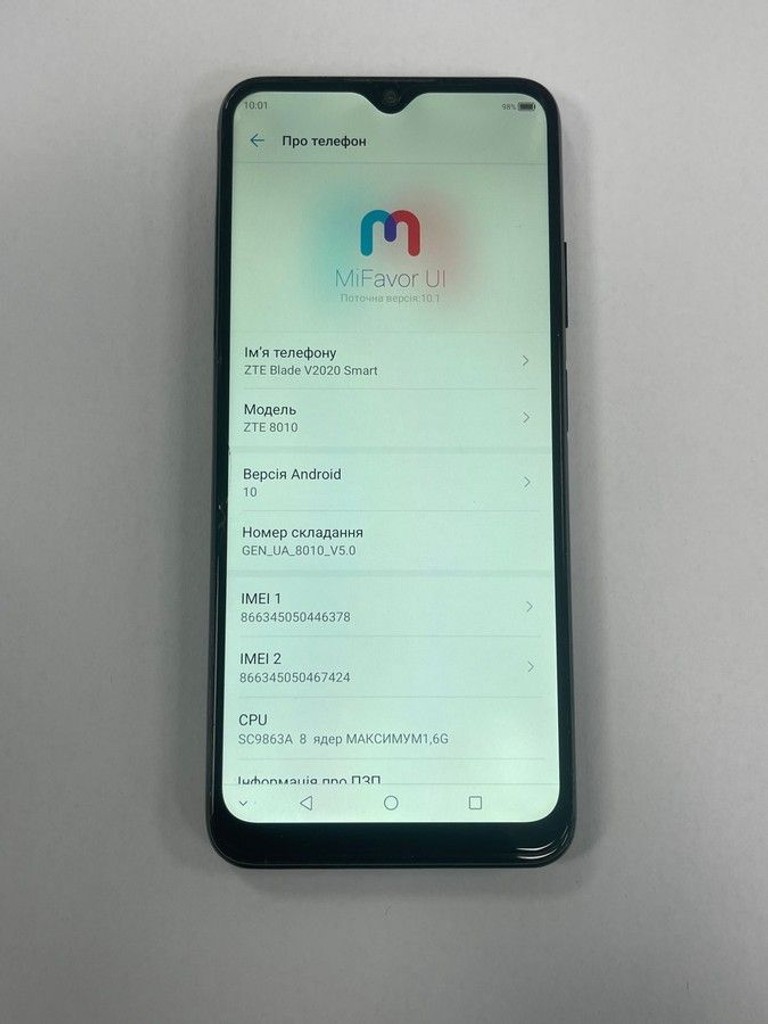 Объявление ZTE Blade V2020 Smart 4/64GB Blue Б/У