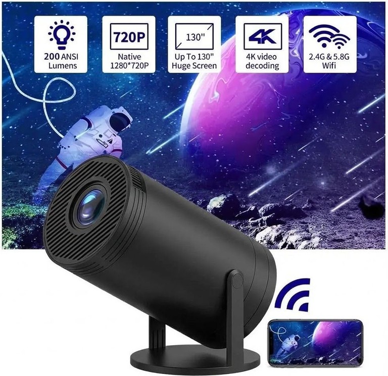 Купити портативний 4K UHD Magcubic HY300 Чорний Android 12 З підтримкою Wi-Fi Bluetooth Б/У