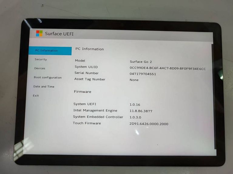 Microsoft surface go 4/64gb / pentiumgold 4425y