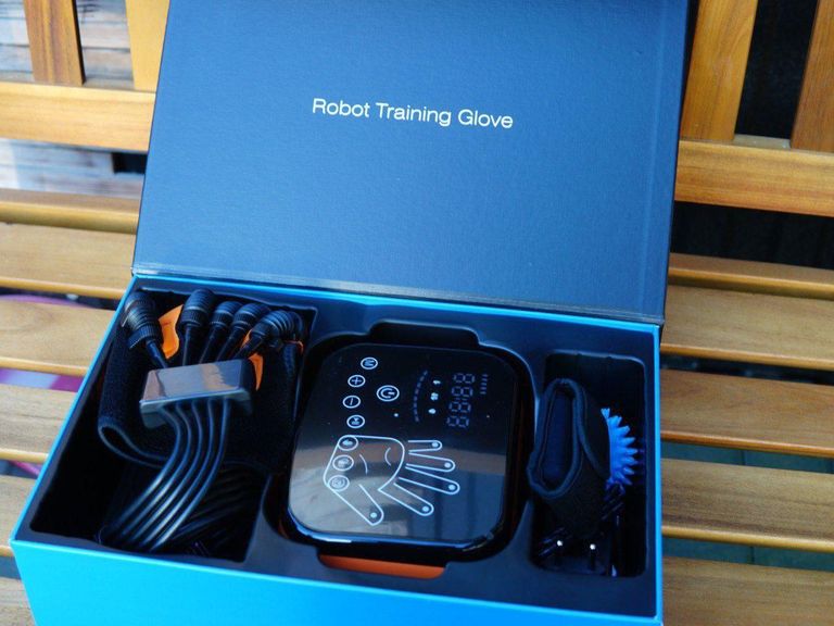 Акція! Робот тренажер для правої руки та пальців акумуляторний Реабілітація після травм з дзеркальною рукавичкою Розмір L. Новий Код:null. Зображення 11