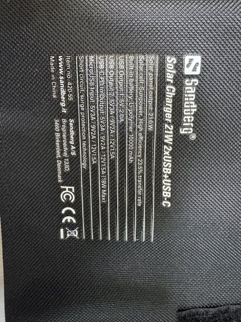 Оголошення Standberg solar charger 21w 2xusb+usb-c 10000mah Б/У