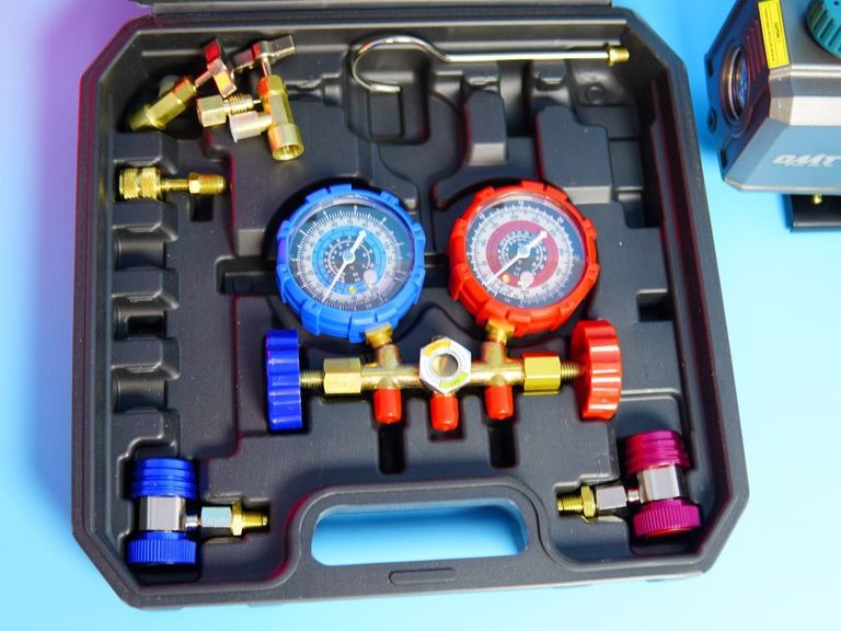 Orion Motor Tech 3,5 куб. футів/хв, HVAC. + Комплект діагностичних манометрів OMT 3-Way AC Diagn Код:null. Зображення 4