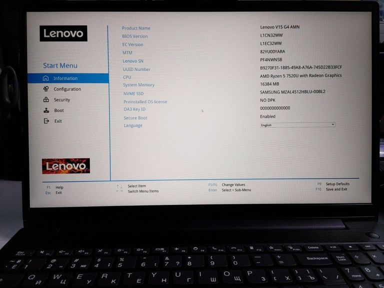 Lenovo 15/ryzen 5 7520u ddr5/16gb ddr5/hdd 500 gb/ssd *відсутній/*інтегрована Код:01-200855744. Зображення 6
