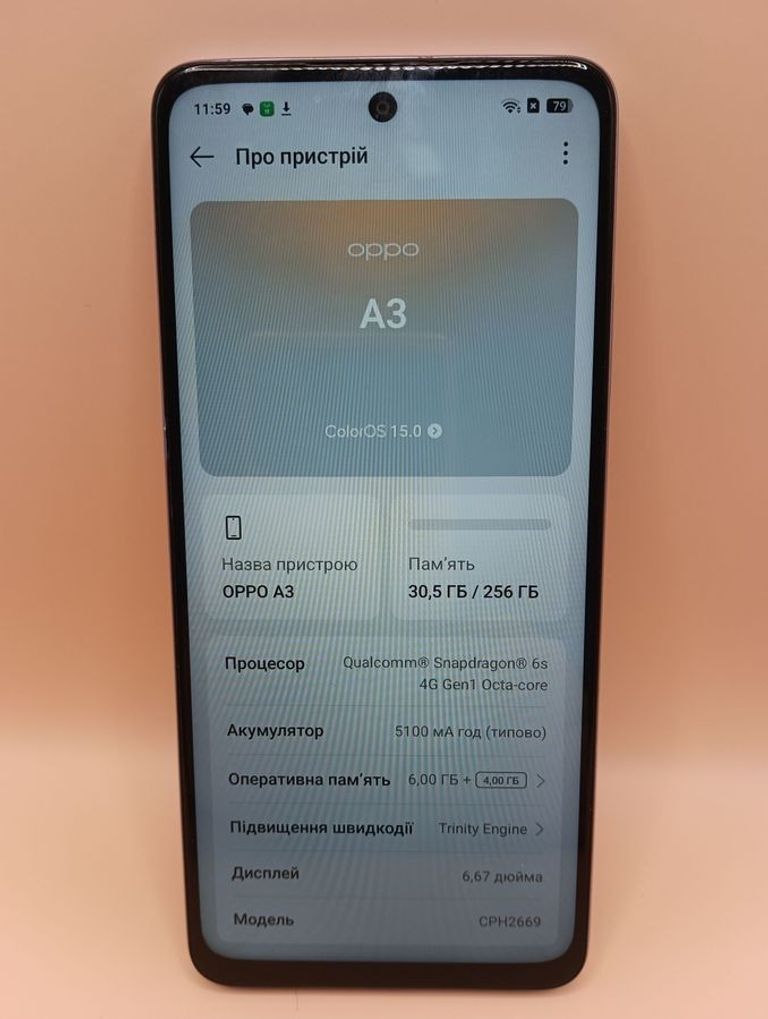 Оголошення Oppo a3 4g 6/256gb Б/У