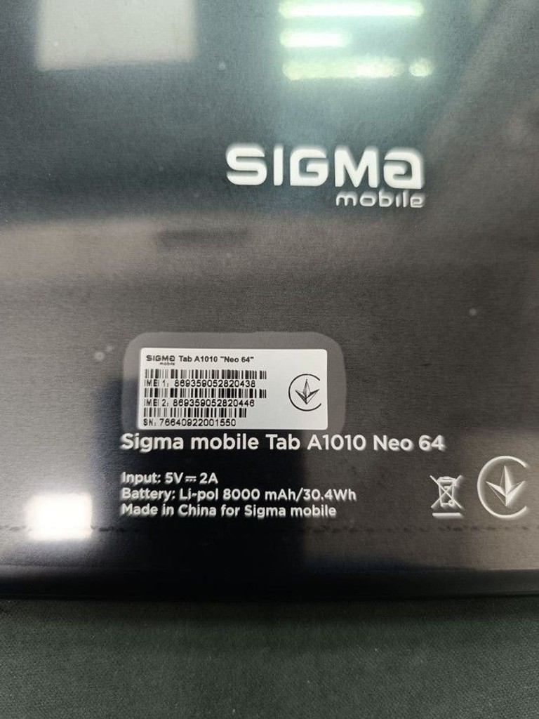 Sigma tab a1010 neo 64 Код:01-200941173. Зображення 5