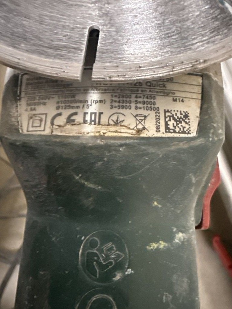 Metabo wev 11-125 quick Код:01-200968238. Изображение 6