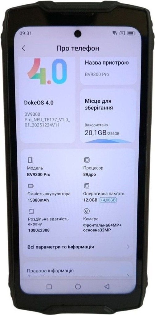 Купить Blackview BV9300 Pro 12/256GB Black Б/У