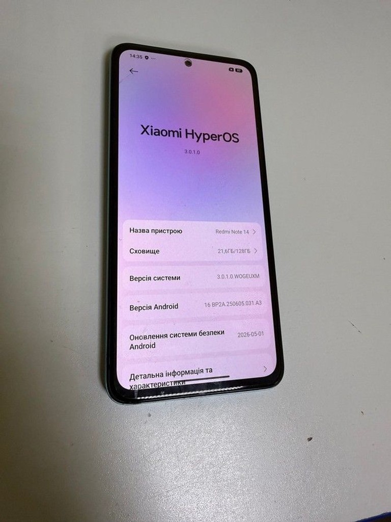 Дешиво Xiaomi redmi note 14 5g 6/128gb с ломбарда