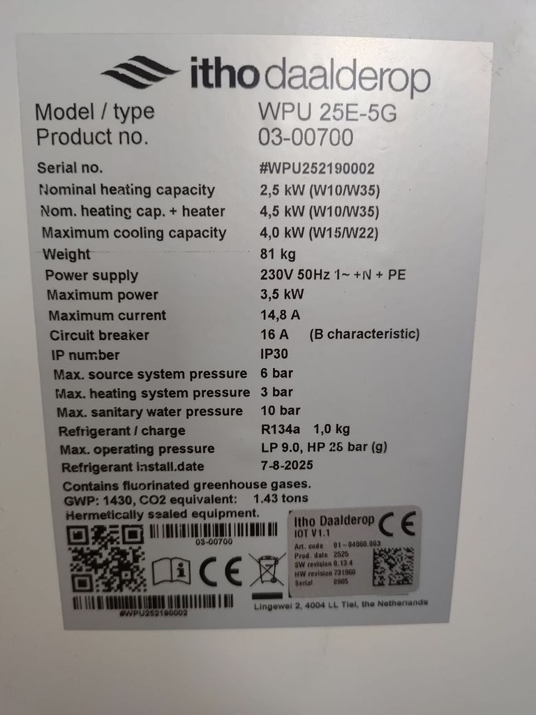 Itho Daalderop WPU 25E-5G Код:null. Изображение 10