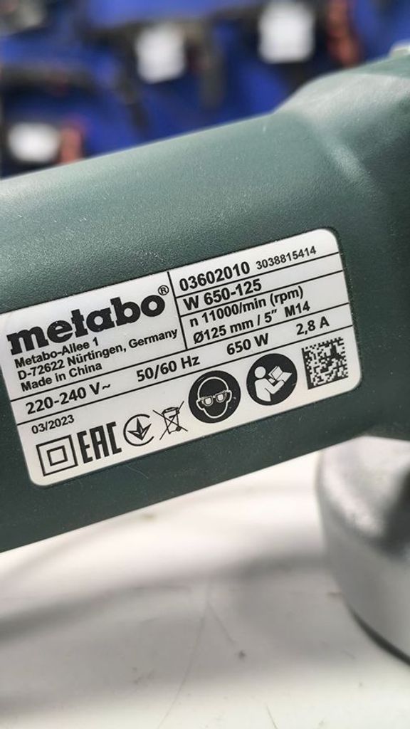 Metabo w 650-125 Код:01-200522761. Изображение 7