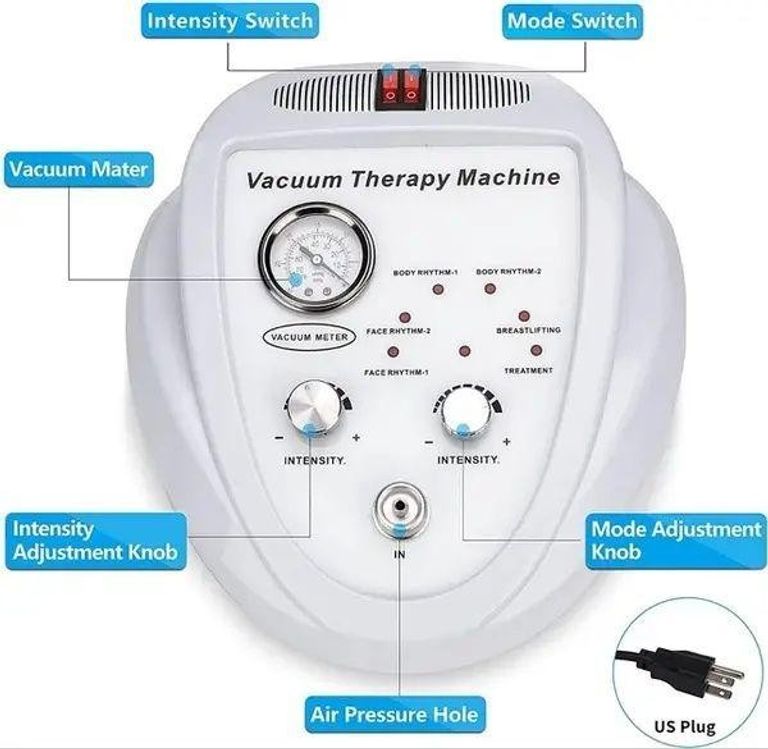 Косметичний апарат вакуумно-роликового масажу для обличчя й тіла. Новий. Код:null. Зображення 7
