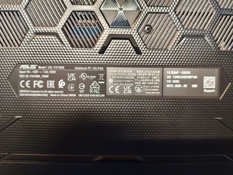 Asus 17/ryzen 5 7535hs ddr5/16gb ddr5/hdd *відсутній/ssd 512 gb/geforce rtx2050 4gb Код:01-200780220. Изображение 6