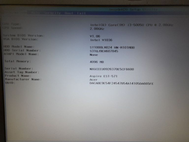 Розпродаж Acer 15/core i3 5005u ddr3/4gb ddr3/hdd 1000 gb/ssd *відсутній/*інтегрована, продавець Техноскарб