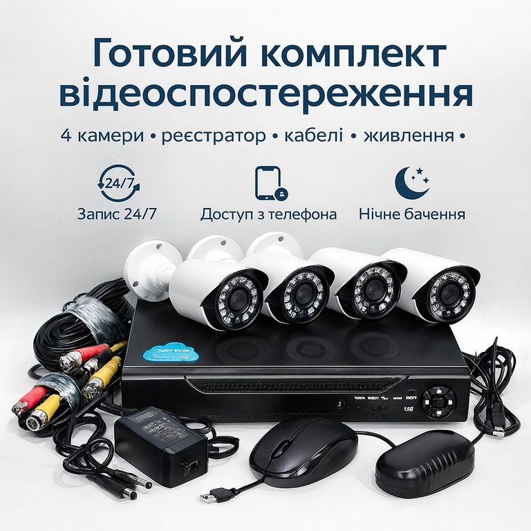 Дешиво DVR KIT 7004 AHD 4ch Hibrid с ломбарда