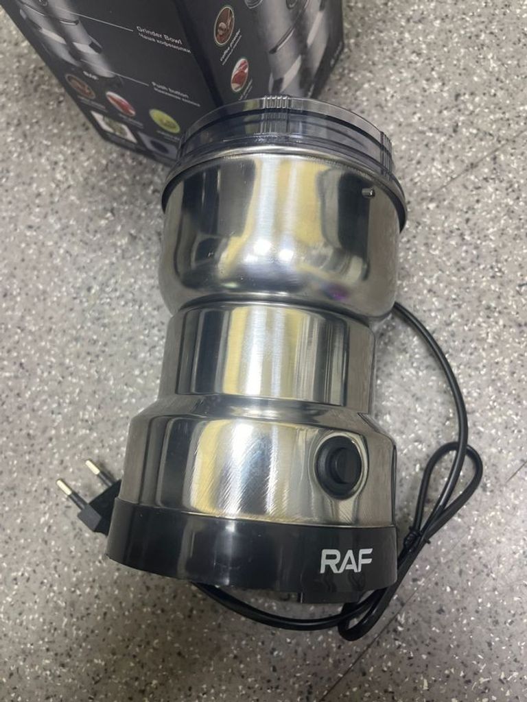 Кавомолка RAF R-7113 потужна роторна, електричний подрібнювач, з нержавіючої сталі 150 Вт Код:01-200903477. Зображення 5