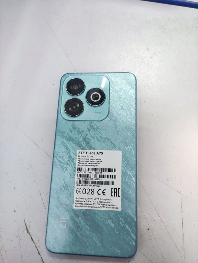 Объявление Zte Blade A75 4/128GB Black Б/У