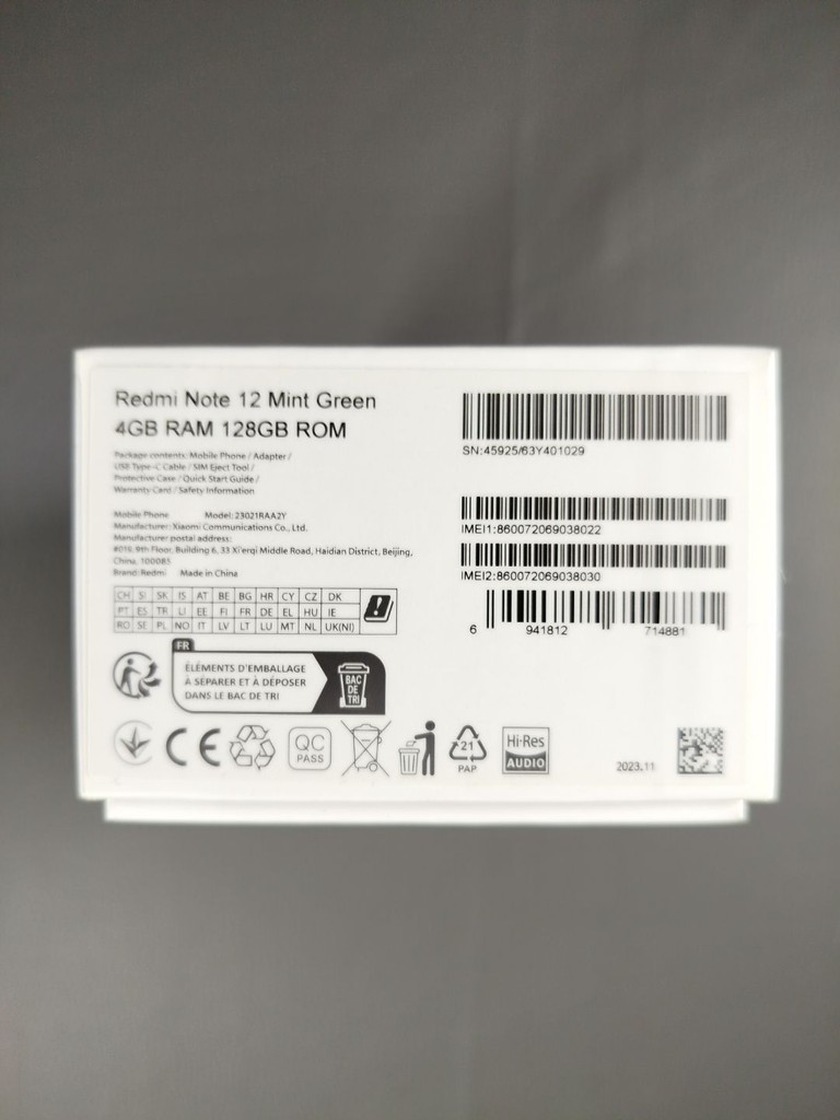 Xiaomi Redmi Note 12 4/128GB Mint Green Код:null. Зображення 5