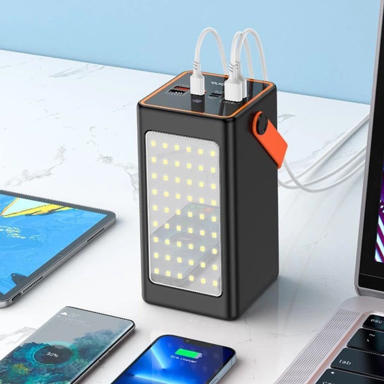 Оголошення Повербанк з ліхтарем 90000mAh 22.5W Hoco J107 Super 333Wh PD20W 4xUSB/Type-C/MicroUSB Б/У