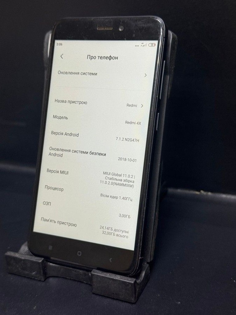 Оголошення Xiaomi Redmi 4x 3/32GB Black Б/У