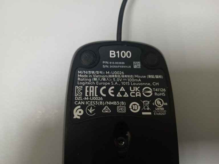 Оголошення Logitech b100 optical mouse Б/У